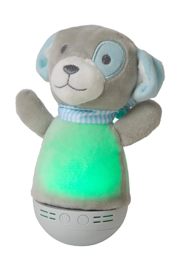 Lucide DOLLY - Lampe de table Chambres d'enfant - Piles - LED - 1x3W 2700K - Avec fonctionnalité musicale - Gris - détail 1